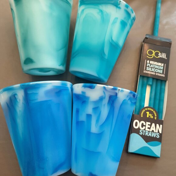 goSili Ocean Cups and Straws bundle - Picture 2 of 7